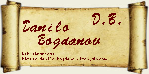 Danilo Bogdanov vizit kartica